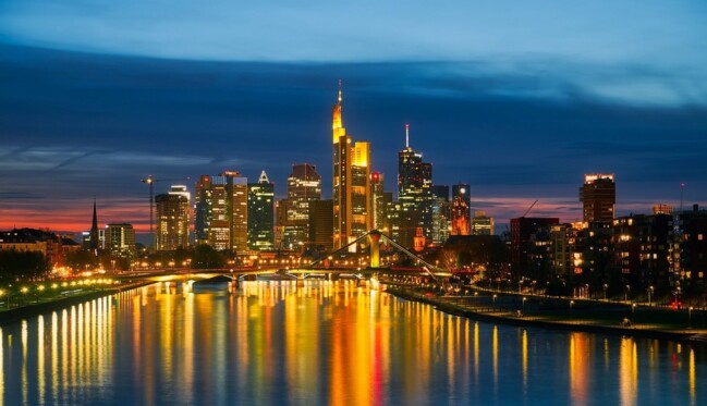 Skyline bei Nacht Frankfurt am Main